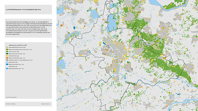 Ontwikkeling natuur- en recreatiegebied 1996–2015 in de regio Utrecht (U10)